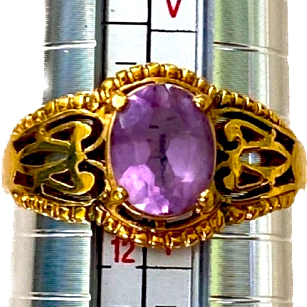Vintage Original Lindenwold 10K HGE Amethyst Ring new in box